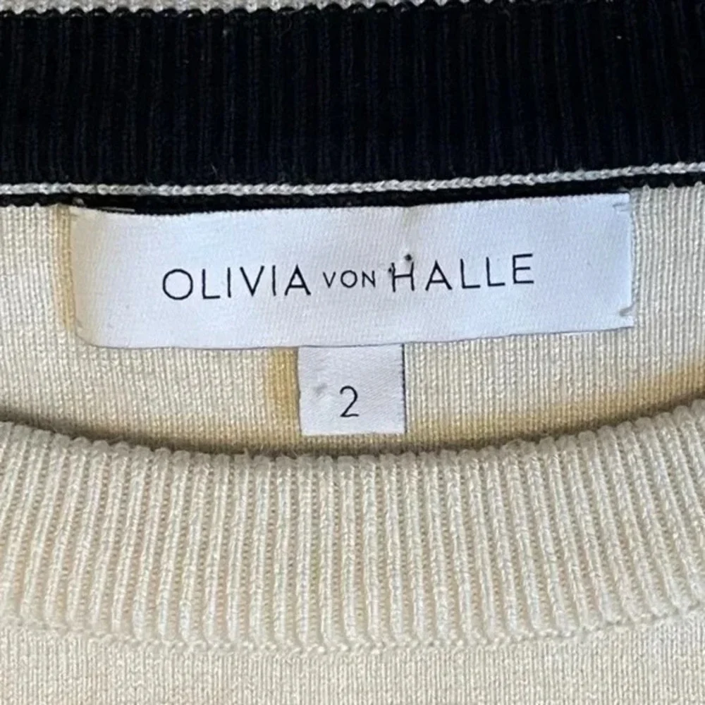 Olivia Von Halle Missy Moscow‎ Cashmere Silk Blend Sweatshirt Size 2